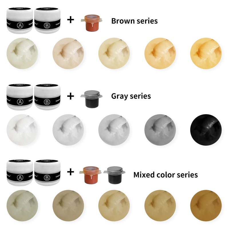 Globalcom Tub and Fiberglass Shower Repair Kit (Color Match), 3.7oz Porcelain Repair Kit, Porcelain Sink and Acrylic Bathtub Repair Kit White for Cracks Chips Dents Holes Almond/Biscuit/Bone - Image 4